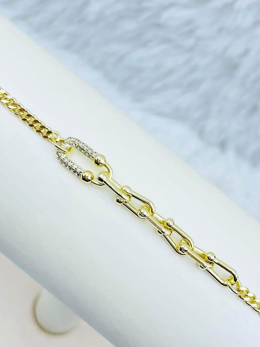 Pulsera Dorada Rosek