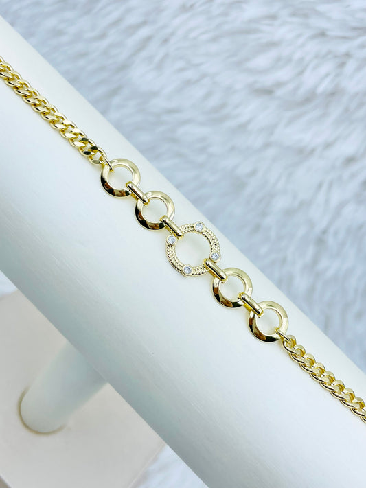 Pulsera Dorada Rosek