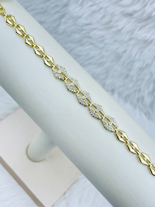 Pulsera Dorada Rosek