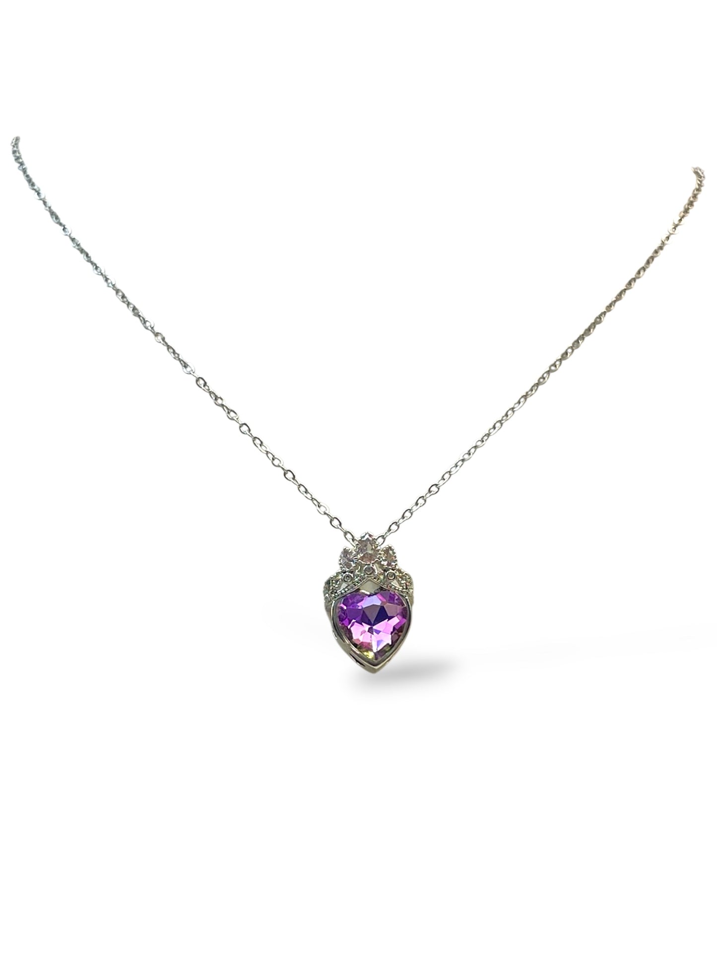Collar de Corazón morado