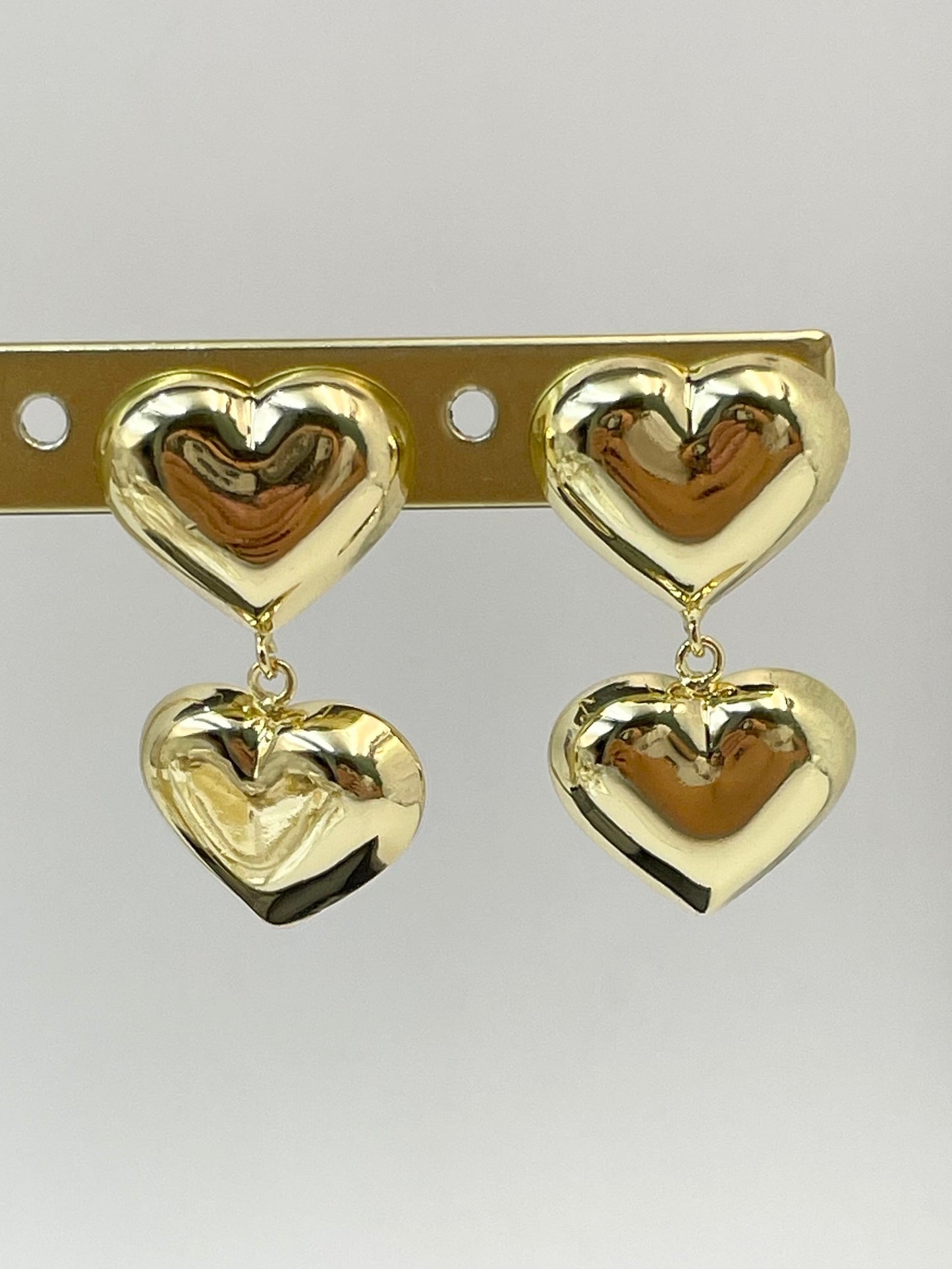 Arete de corazón Chunky