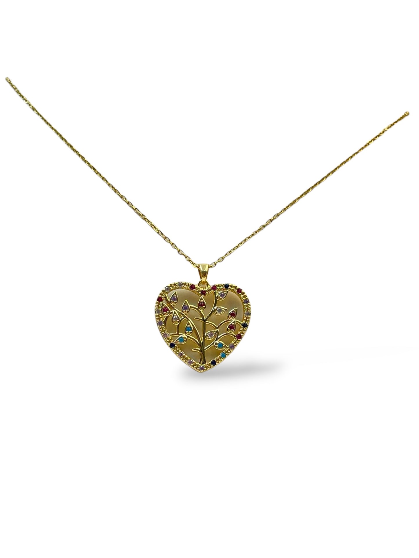 Collar corazón árbol de la vida