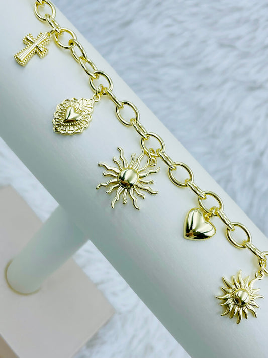 Pulsera Dorada Rosek